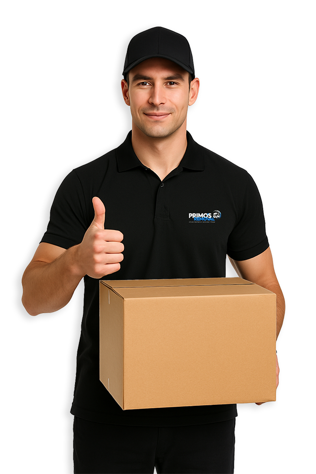 removalist holding a box